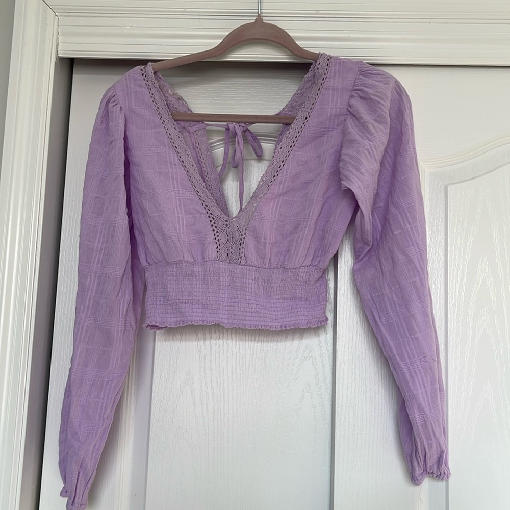 Aeropostale purple crop top size x/small